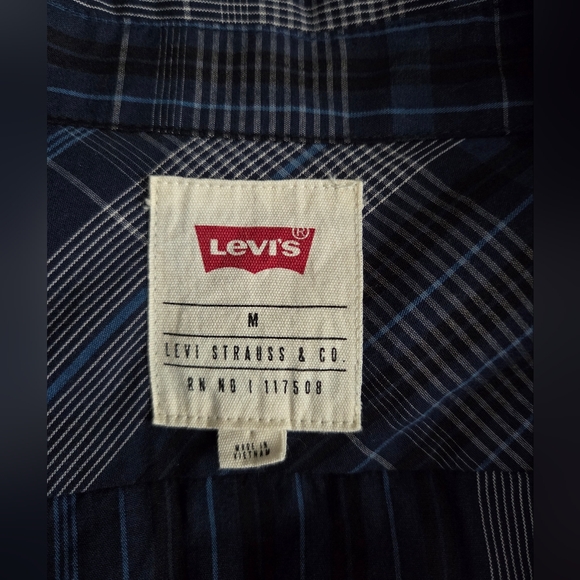 NWT Levi's Men's Blue Plaid Shirt - Picture 11 of 12
